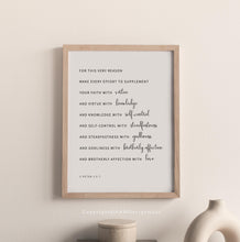 Load image into Gallery viewer, 2 Peter 1:5-7 ESV Printables, Modern Scripture