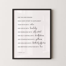 Load image into Gallery viewer, 2 Peter 1:5-7 ESV Printables, Modern Scripture
