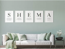 Load image into Gallery viewer, Deuteronomy 6:4-9 Shema Set of 5 Printables, Greenery Scripture