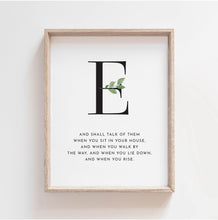 Load image into Gallery viewer, Deuteronomy 6:4-9 Shema Set of 5 Printables, Greenery Scripture
