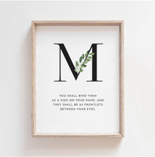 Load image into Gallery viewer, Deuteronomy 6:4-9 Shema Set of 5 Printables, Greenery Scripture