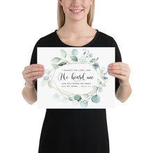 Load image into Gallery viewer, Psalm 34:4 He Heard Me Art Print, Greenery Scripture