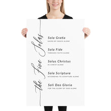 Load image into Gallery viewer, The Five Solas Art Print, Modern Scripture