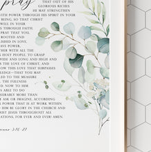 Load image into Gallery viewer, Ephesians 3:16-21 I Pray Printables, Greenery Scripture