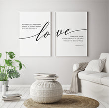 Load image into Gallery viewer, Ephesians 4:2-3 Love Set of 2 Printables, Modern Scripture