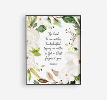Load image into Gallery viewer, Ephesians 4:32 Be Kind To One Another Printables, Floral Scripture