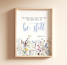 Load image into Gallery viewer, Exodus 14:14 Be Still Printables, Floral Scripture