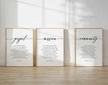 Load image into Gallery viewer, Gospel Mission Community Set of 3 Printables, Modern Scripture