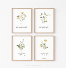 Load image into Gallery viewer, Isaiah 40:31 Renew Their Strength Set of 4 Printables, Floral Scripture

