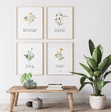 Load image into Gallery viewer, Isaiah 40:31 Renew Their Strength Set of 4 Printables, Floral Scripture