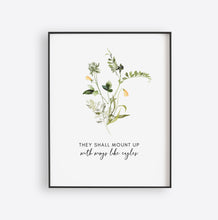 Load image into Gallery viewer, Isaiah 40:31 Renew Their Strength Set of 4 Printables, Floral Scripture