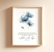 Load image into Gallery viewer, Jeremiah 29:11 A Future And A Hope Printables, Floral Scripture