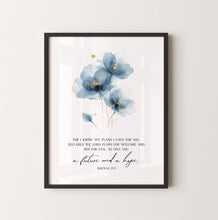 Load image into Gallery viewer, Jeremiah 29:11 A Future And A Hope Printables, Floral Scripture