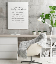 Load image into Gallery viewer, Jeremiah 33:3 Call To Me Printables, Modern Scripture