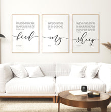 Load image into Gallery viewer, John 21:15-17 Feed My Sheep Set of 3 Printables, Modern Scripture
