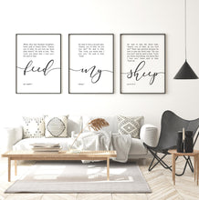 Load image into Gallery viewer, John 21:15-17 Feed My Sheep Set of 3 Printables, Modern Scripture