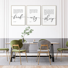 Load image into Gallery viewer, John 21:15-17 Feed My Sheep Set of 3 Printables, Modern Scripture
