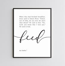 Load image into Gallery viewer, John 21:15-17 Feed My Sheep Set of 3 Printables, Modern Scripture
