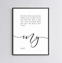 Load image into Gallery viewer, John 21:15-17 Feed My Sheep Set of 3 Printables, Modern Scripture
