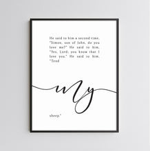Load image into Gallery viewer, John 21:15-17 Feed My Sheep Set of 3 Printables, Modern Scripture