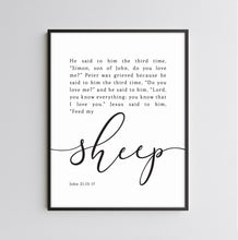 Load image into Gallery viewer, John 21:15-17 Feed My Sheep Set of 3 Printables, Modern Scripture