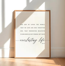 Load image into Gallery viewer, John 3:16 KJV Everlasting Life Printables, Modern Scripture