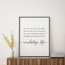 Load image into Gallery viewer, John 3:16 KJV Everlasting Life Printables, Modern Scripture