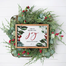 Load image into Gallery viewer, Luke 2:10 Joy Printables, Christmas Scripture