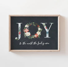 Load image into Gallery viewer, Joy To The World Wreath Design Printables, Christmas Scripture