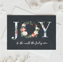 Load image into Gallery viewer, Joy To The World Wreath Design Printables, Christmas Scripture