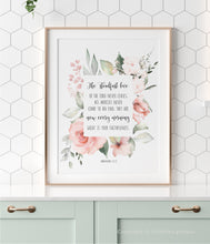 Load image into Gallery viewer, Lamentations 3:22-23 Steadfast Love Art Print, Floral Scripture
