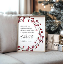 Load image into Gallery viewer, Luke 2:11 Born This Day Printables, Christmas Scripture