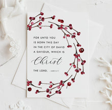 Load image into Gallery viewer, Luke 2:11 Born This Day Printables, Christmas Scripture