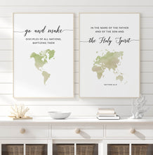 Load image into Gallery viewer, Matthew 28:19 Go And Make Disciples Set of 2 Printables, Scripture Colors In Nature