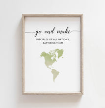 Load image into Gallery viewer, Matthew 28:19 Go And Make Disciples Set of 2 Printables, Scripture Colors In Nature