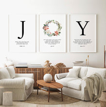 Load image into Gallery viewer, JOY Set of 3 Printables, Christmas Scripture