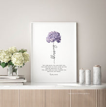 Load image into Gallery viewer, Numbers 6:24-26 Blessing Flower Printables, Floral Scripture