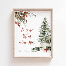 Load image into Gallery viewer, O Come Let Us Adore Him Printables, Christmas Scripture