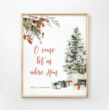 Load image into Gallery viewer, O Come Let Us Adore Him Printables, Christmas Scripture