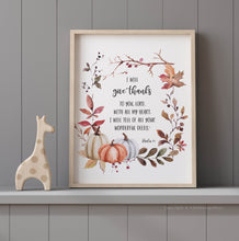 Load image into Gallery viewer, Psalm 9:1 Give Thanks to You Printables, Autumn Scripture