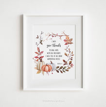Load image into Gallery viewer, Psalm 9:1 Give Thanks to You Printables, Autumn Scripture