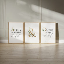 Load image into Gallery viewer, Revelation 22:13 Alpha and Omega Printables, Gold Scripture