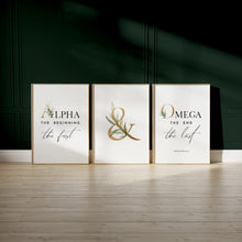 Load image into Gallery viewer, Revelation 22:13 Alpha and Omega Printables, Gold Scripture