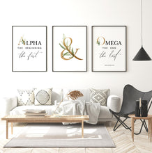 Load image into Gallery viewer, Revelation 22:13 Alpha and Omega Printables, Gold Scripture