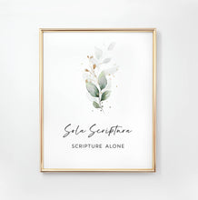 Load image into Gallery viewer, The 5 Solas Set of 5 Printables, Greenery Scripture
