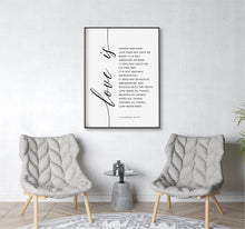 Load image into Gallery viewer, 1 Corinthians 13:4-8 Love Is Patient Printables, Wedding Modern Scripture