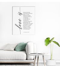 Load image into Gallery viewer, 1 Corinthians 13:4-8 Love Is Patient Printables, Wedding Modern Scripture