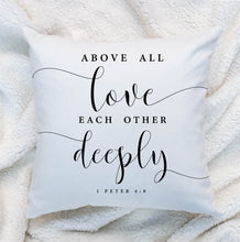 Load image into Gallery viewer, Modern Love Each Other Premium Linen Style Pillow