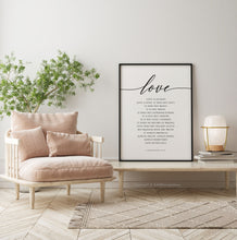 Load image into Gallery viewer, 1 Corinthians 13:4-8 Love Printables, Wedding Modern Scripture