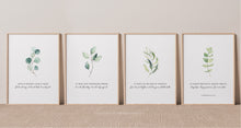 Load image into Gallery viewer, 1 Corinthians 13:4-8 Set of 4 Printables, Greenery Scripture